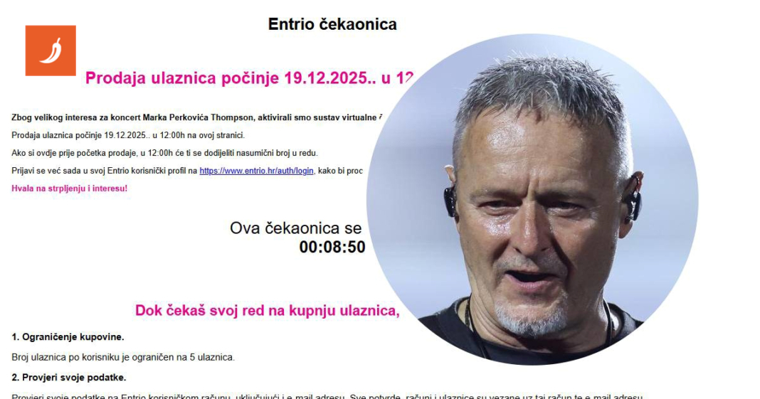 Prodaja ulaznica za Thompsona: Pogledajte koliko se čeka za Split, a koliko za Poreč