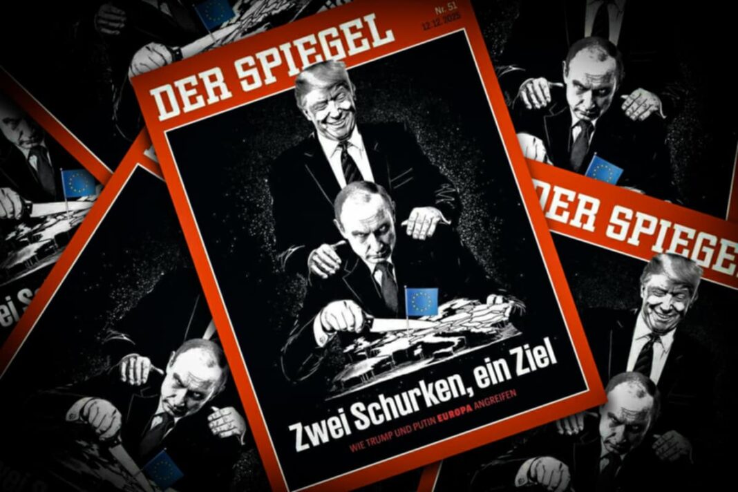 OVO JE NASLOVNICA SPIEGLA: „Dva zlikovca, jedan cilj. Kako Trump i Putin napadaju Evropu”