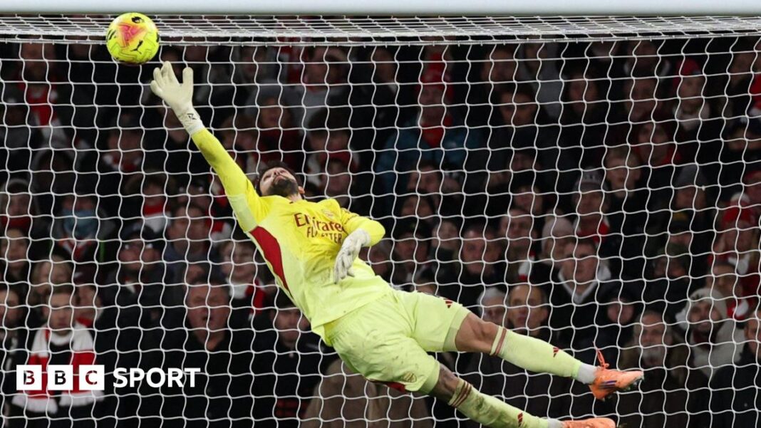 Arsenal 2-1 Brighton: Odbrana Davida Raya održava topnike na vrhu tabele