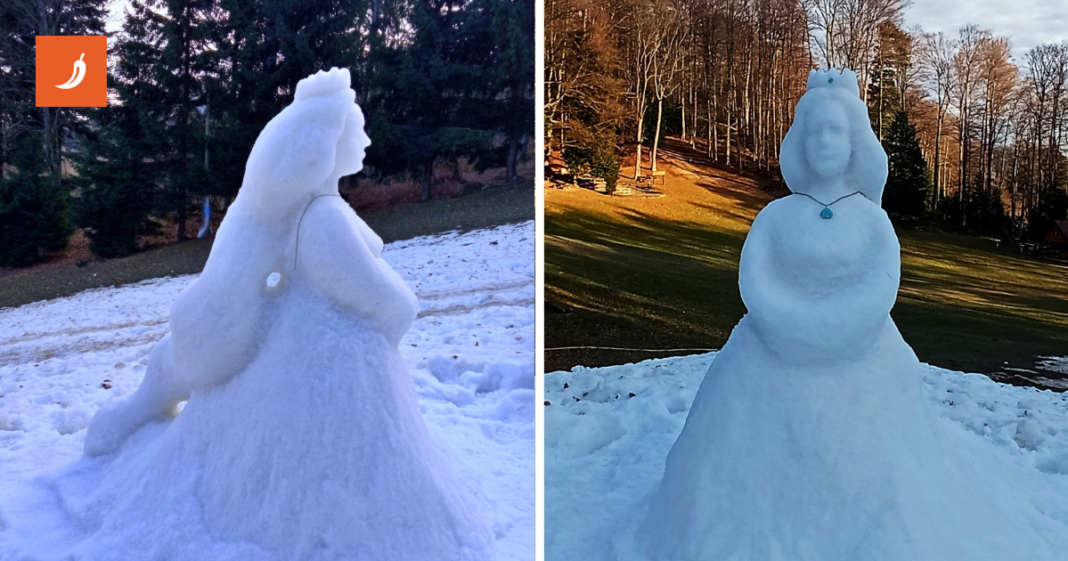 Javio se umjetnik koji je izradio Snježnu kraljicu na Sljemenu: Trebala su mi 3 sata