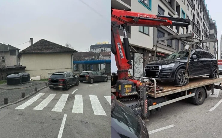 Širom Sarajeva nepropisno parkirana vozila, Rad i Pauk služba ih uklanjaju