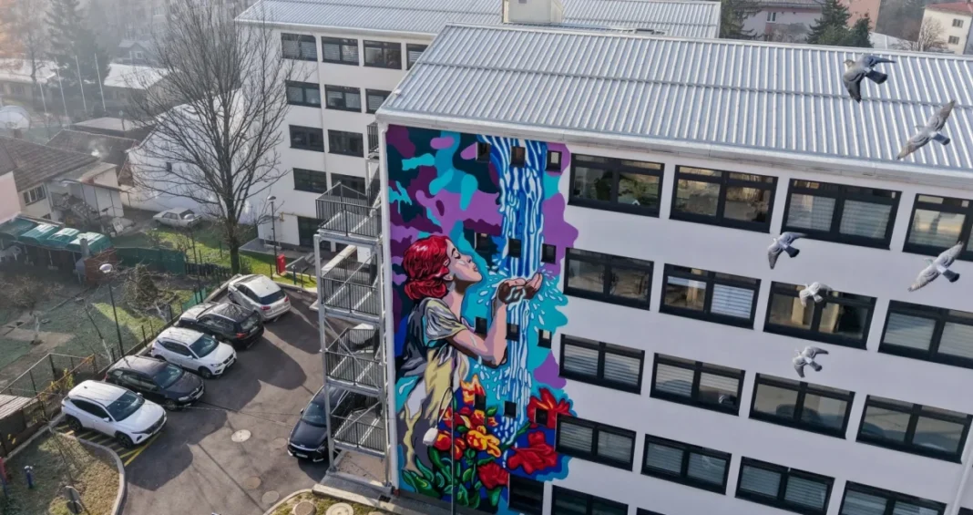 Umjetnost kao poruka partnerstva: Mural povodom 80 godina UN-a na Fakultetu zdravstvenih studija