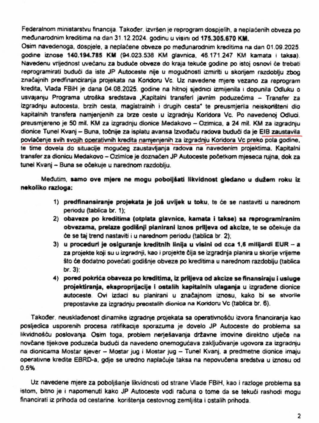 Zbog istrage evropskog tužioca protiv Lasića i Dževlana: Evropska investiticijska banka obustavila finansiranje Autocesta Federacije BIH! – Istraga .ba