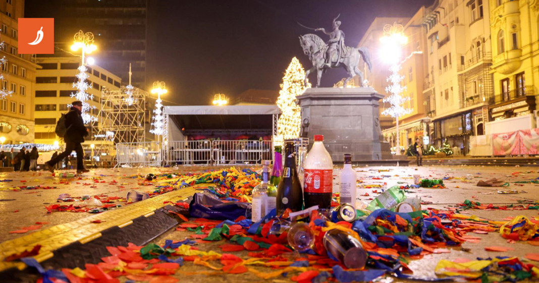 FOTO Ovako je izgledao Trg bana Jelačića nakon dočeka sinoć