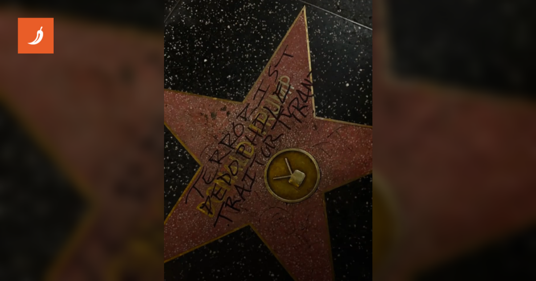 Na Trumpovoj zvijezdi osvanule četiri uvredljive riječi, fotka kruži internetom