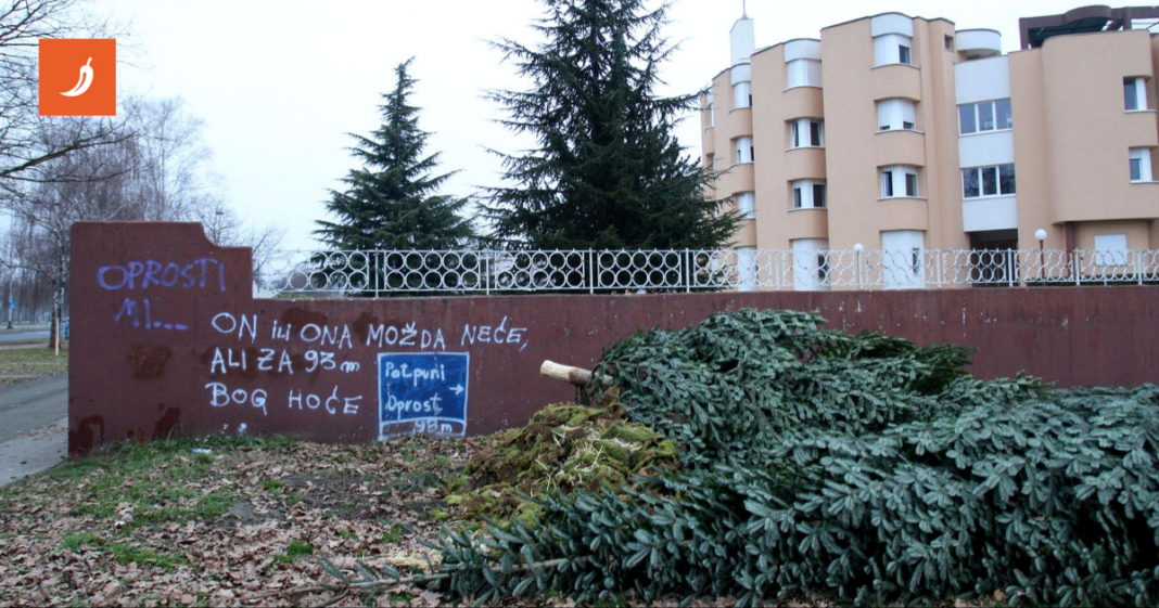 U Dubravi osvanuo grafit: “On ili ona možda neće, ali za 93 m Bog hoće”