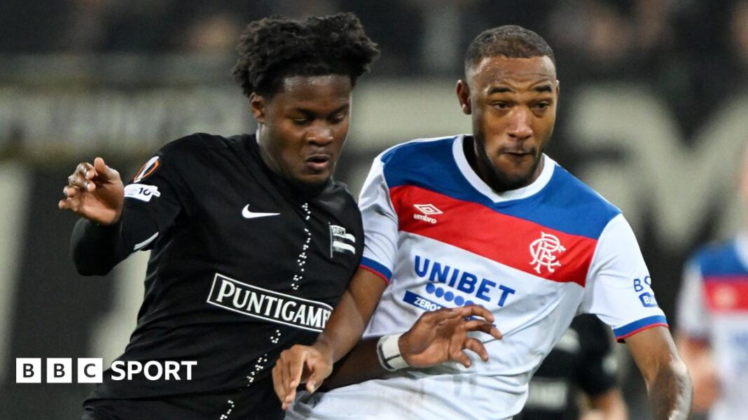 Chukwuani se bliži dogovoru s Rangersom, a Gillespie je postavljen za CEO Tochi Chukwuani played against Rangers for Sturm Graz in the Europa League earlier this season