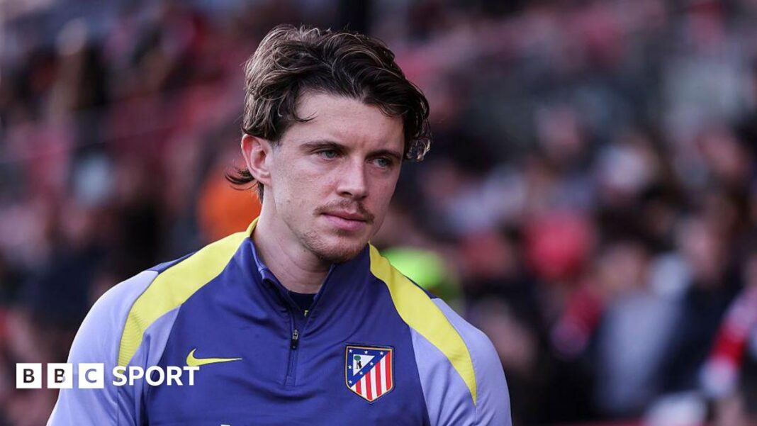 Conor Gallagher: Tottenham očekuje da će kompletirati 35 miliona funti za veznog igrača Atletico Madrida Conor Gallagher of Atletico Madrid