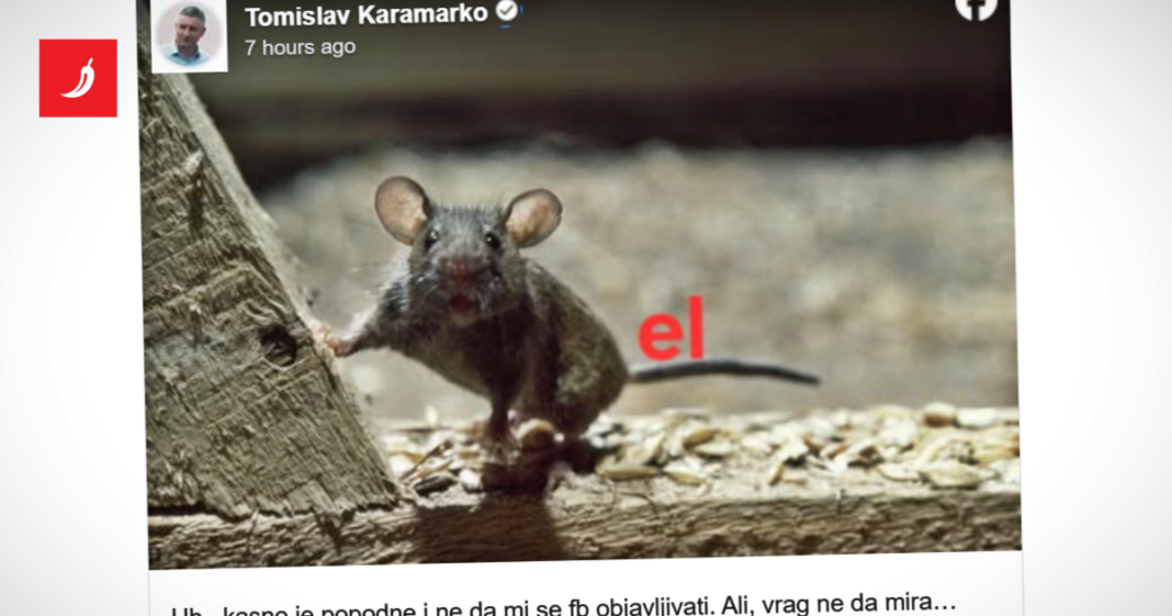 Karamarko poludio na SDP-ovca koji ga je spomenuo. “Obradio” sliku miša da mu se naruga Karamarko poludio na SDP-ovca koji ga je spomenuo. "Obradio" sliku miša da mu se naruga