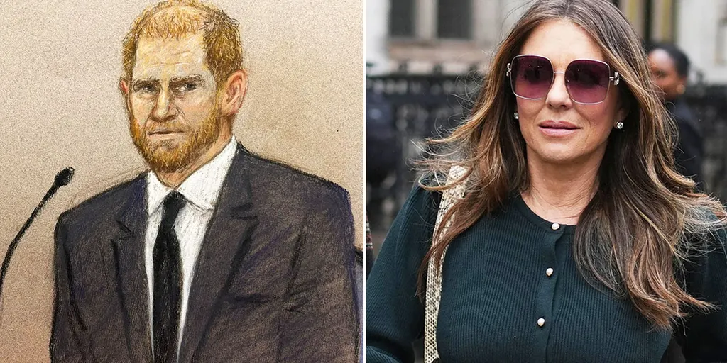 Princ Hari se okuplja iza uplakane Elizabet Hurley dok se slomila na sudu zbog navodnog špijuniranja tabloida