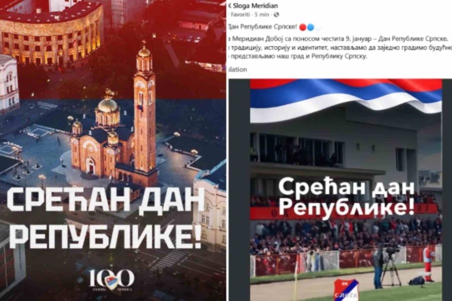 SKANDALOZAN POTEZ BH. PREMIJERLIGAŠA: Čestitaju neustavni dan RS!