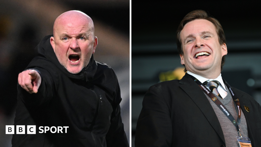 Škotski Premiership: Predsjednik Calvin Ford pokreće pozitivnost, ali Livingston odbacuje velike šanse Livingston manager David Martindale and chairman Calvin Ford during their 1-1 Premiership draw against Kilmarnock