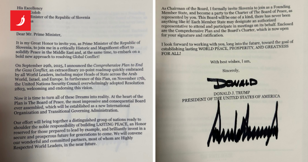 Trump pozvao slovenskog premijera u Odbor za mir