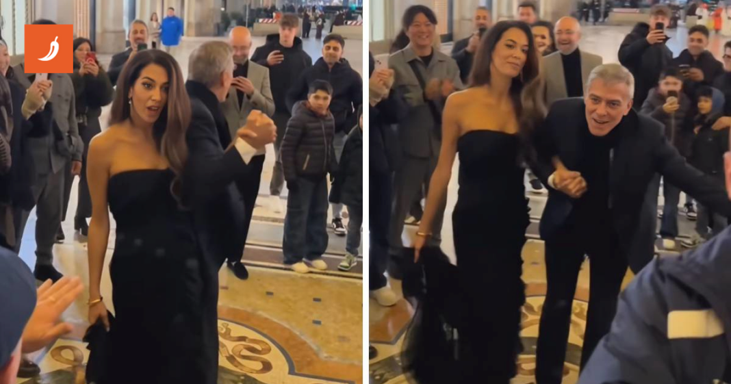 Ljudi gledali Georgea i Amal Clooney kako se usred Milana vrte u krug. Što su radili?