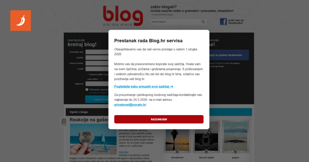Hrvatski blogeri se opraštaju od omiljene domene: “Kraj divnog razdoblja”
