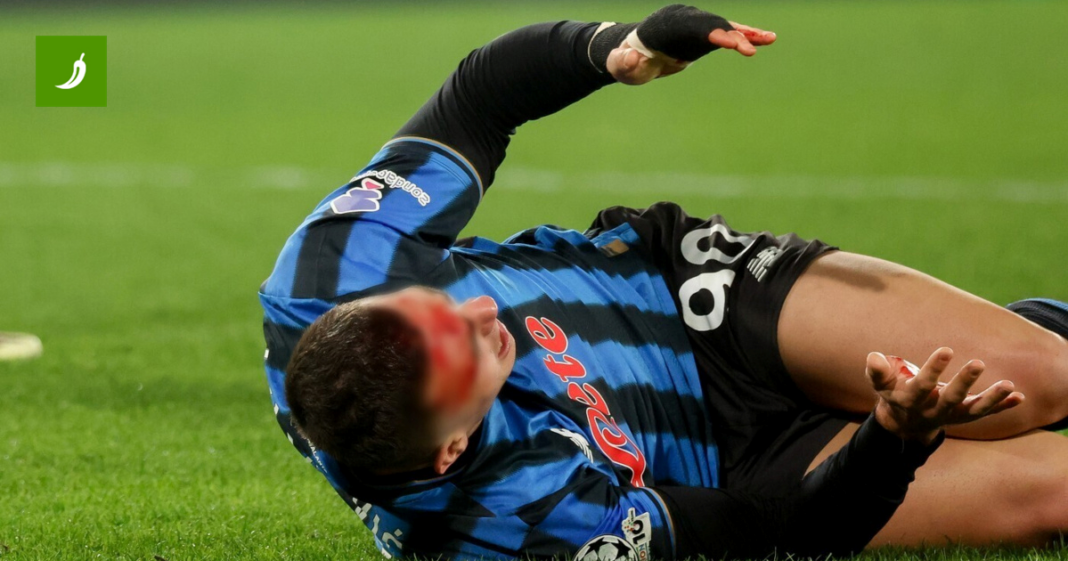 Dobio je udarac kopačkom u glavu i odveo Atalantu dalje. Evo kako izgleda nakon meča