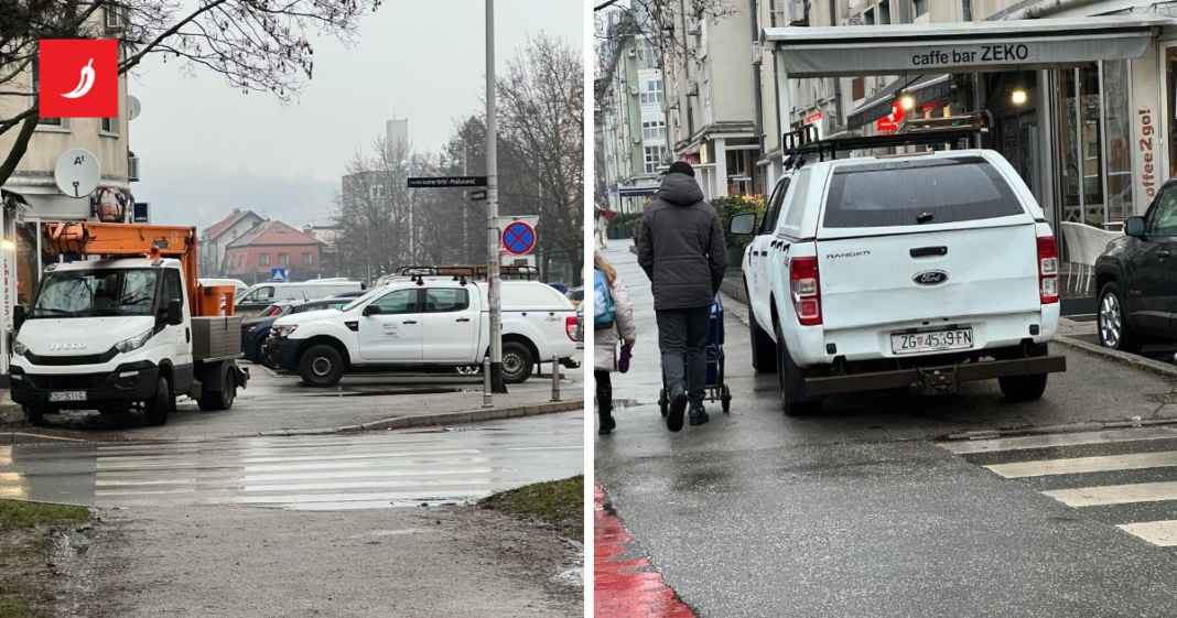 FOTO Ovako su HEP-ovci parkirali kod škole u Zagrebu