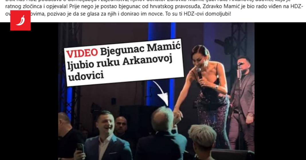Možemo o Mamiću na Ceci: To su ti HDZ-ovi domoljubi!