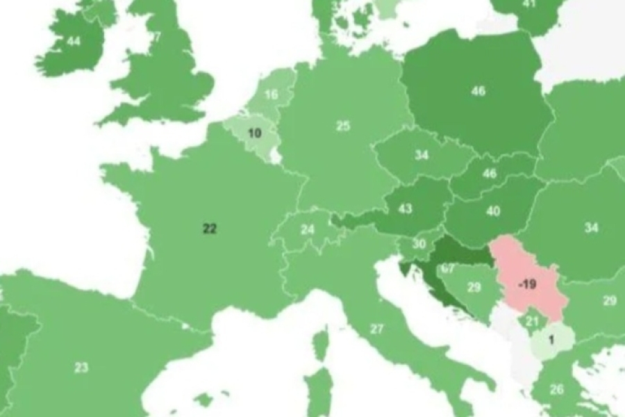 POJAVILA SE NOVA KARTA EVROPE: Bosna je zelena, a odmah se Srbi javili