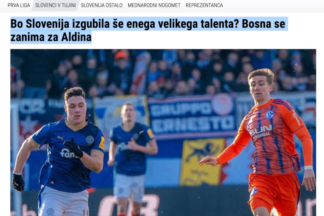 Slovenci pišu: Bosanski savez želi još jednog napadača Slovenije