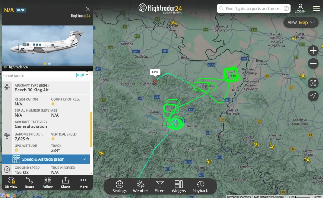 Britanski avion ponovo kružio iznad Tuzle i Bijeljine, zabilježene neuobičajene putanje