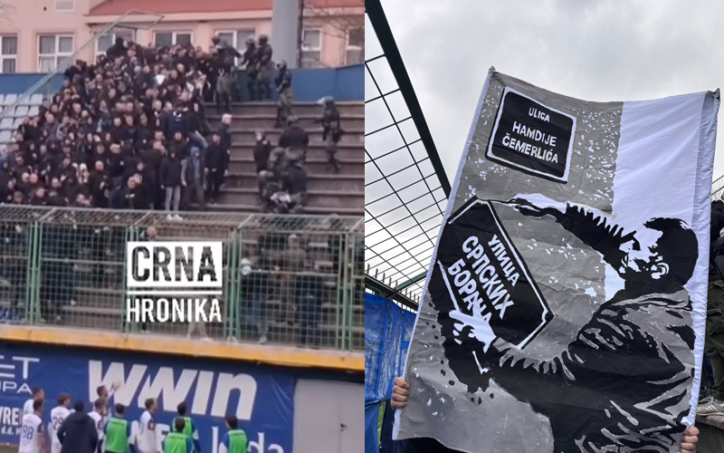 FS BiH će sankcionisati delegata koji je htio ukloniti transparent Manijaka FS BiH će sankcionisati delegata koji je htio ukloniti transparent Manijaka