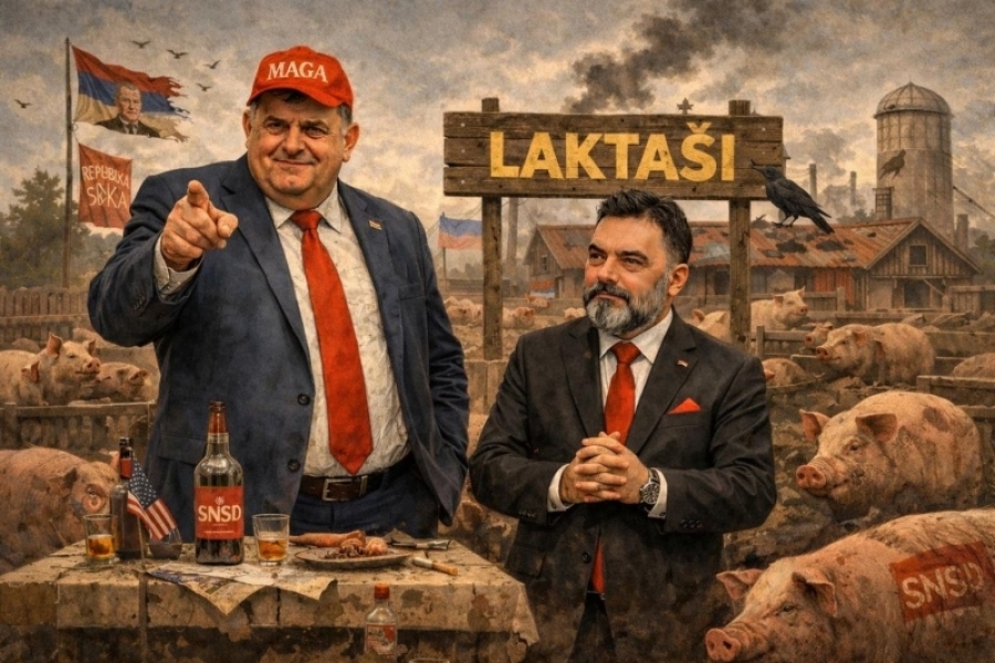 ORVEL U LAKTAŠIMA: Dodikova životinjska farma ORVEL U LAKTAŠIMA: Dodikova životinjska farma