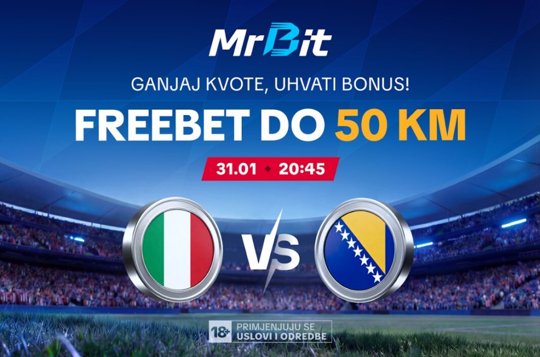 PROMO/ Put na Svjetsko prvenstvo: Bosna – Italija! Registruj se na MrBit i budi dio zabave PROMO/ Put na Svjetsko prvenstvo: Bosna – Italija! Registruj se na MrBit i budi dio zabave