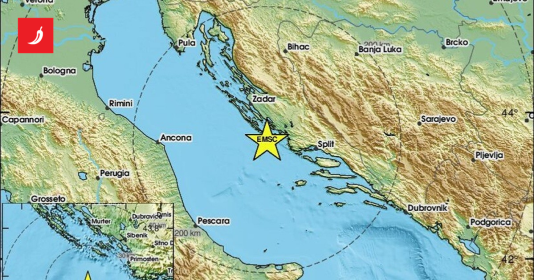 Potres jačine 3,1 zatresao šibensko područje. Epicentar zabilježen u moru Potres jačine 3,1 zatresao šibensko područje. Epicentar zabilježen u moru