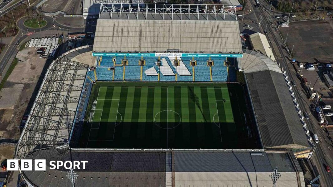 Rekonstrukcija Elland Roada: Direktor Leedsa kaže da proširenje terena mora napredovati sada An aerial view of Elland Road