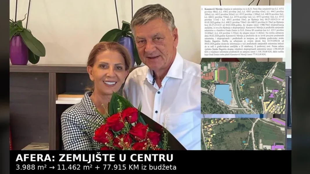 SDA Zenica tvrdi: Supruga gradonačelnika dobija tri puta više zemlje u centru grada SDA Zenica tvrdi: Supruga gradonačelnika dobija tri puta više zemlje u centru grada