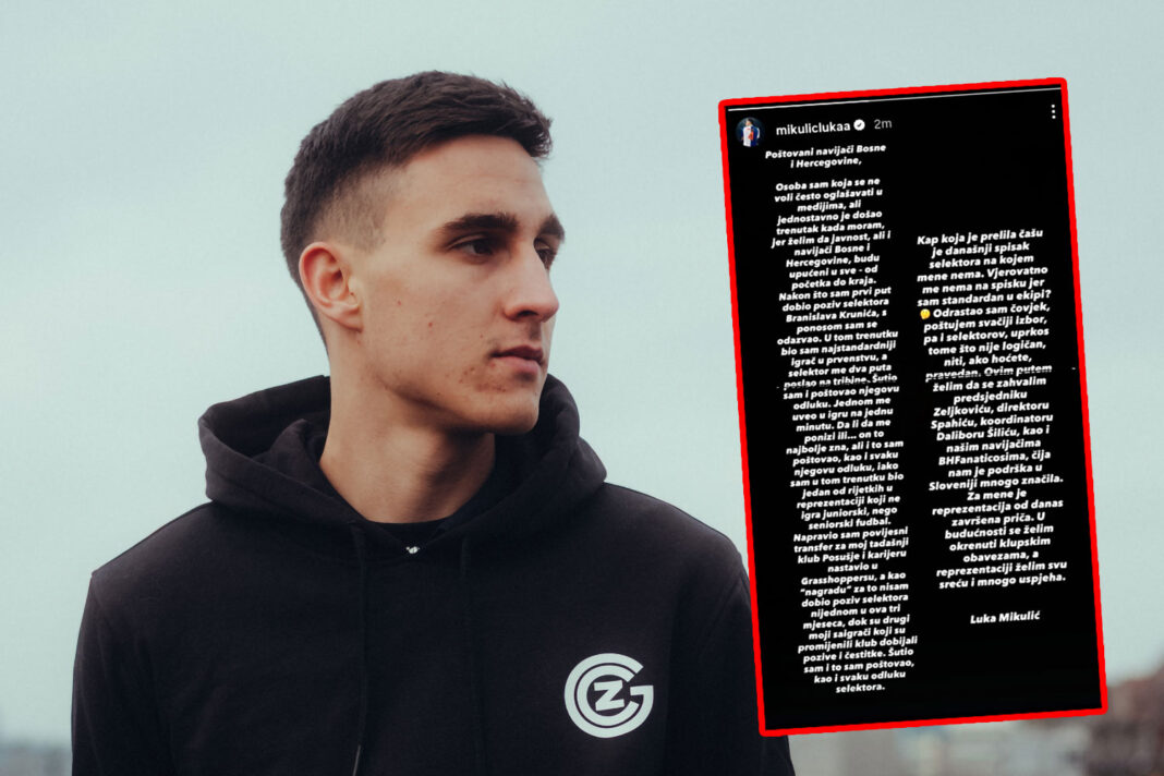 Stoper Grasshoppersa više neće igrati za BiH, za sve je okrivio selektora Krunića Stoper Grasshoppersa više neće igrati za BiH, za sve je okrivio selektora Krunića
