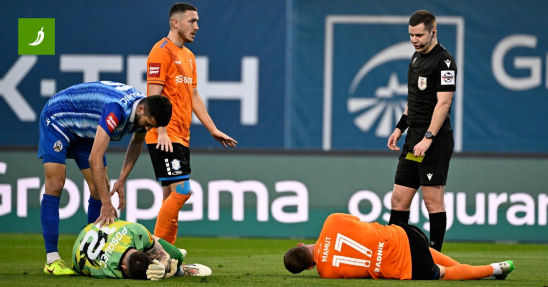 Teška ozljeda napadača Varaždina. Odvezli ga s terena, igrači se hvatali za glavu Teška ozljeda napadača Varaždina. Odvezli ga s terena, igrači se hvatali za glavu
