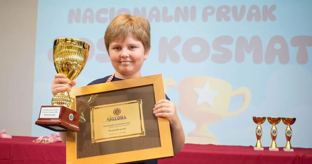 FOTO Josip (8) iz Vinkovaca je državni prvak u Alohi: ‘Riješio sam 62 zadatka u pet minuta!’ FOTO Josip (8) iz Vinkovaca je državni prvak u Alohi: 'Riješio sam 62 zadatka u pet minuta!'