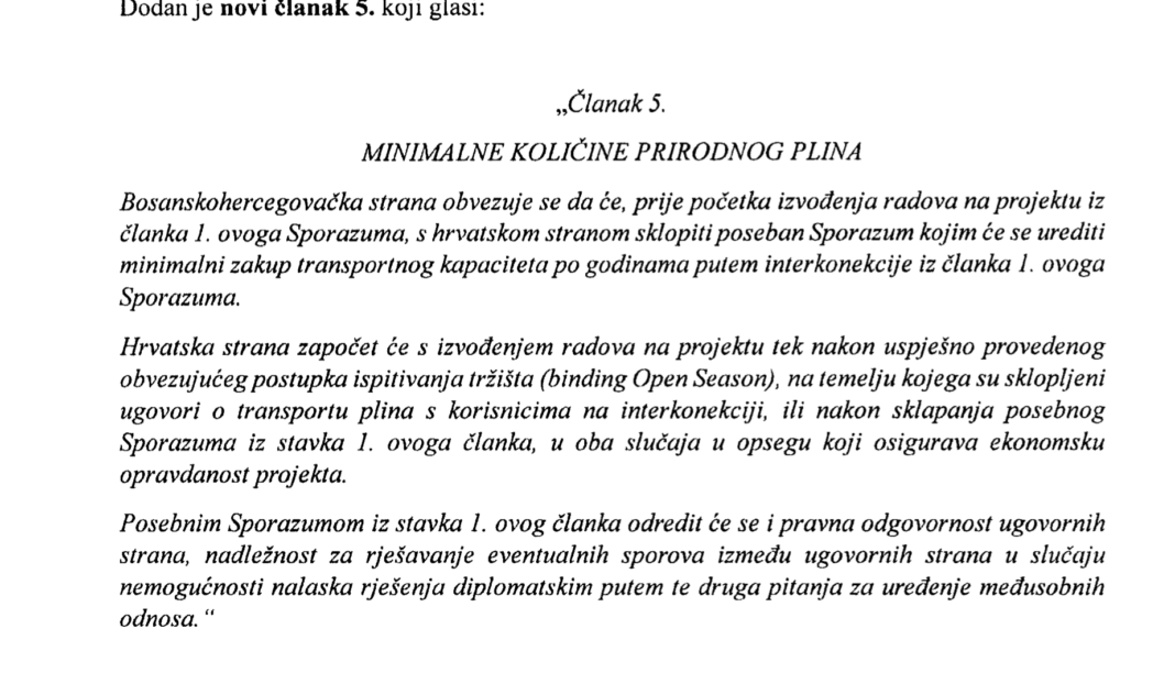 Objavljujemo izvještaj komisije i novi Sporazum o Južnoj interkonekciji: “Hrvatska će početi graditi plinovod tek nakon što ispita tržište” Objavljujemo izvještaj komisije i novi Sporazum o Južnoj interkonekciji: "Hrvatska će početi graditi plinovod tek nakon što ispita tržište"