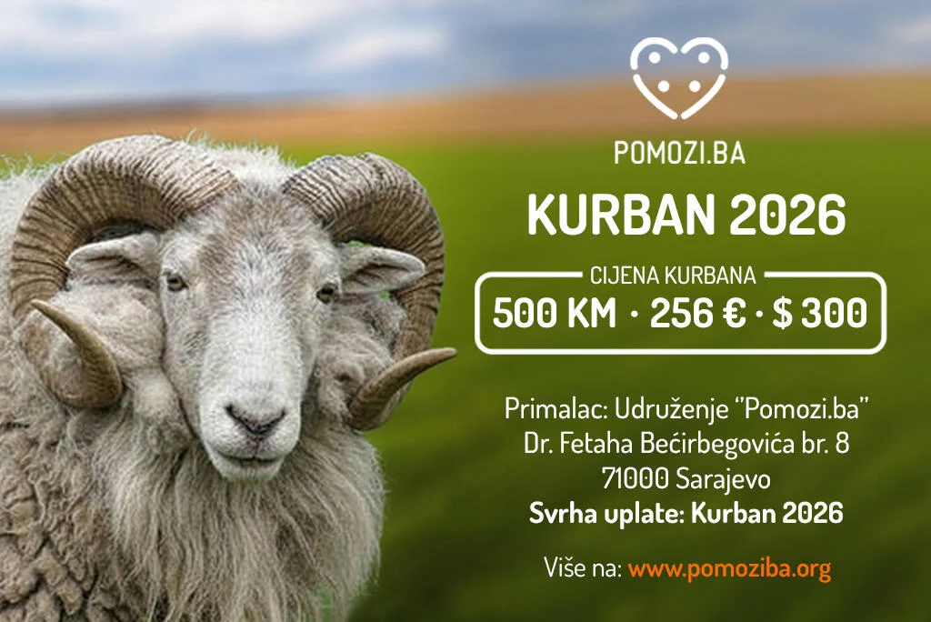 Pomozi.ba pokrenuo akciju „Kurban 2026” – cijena 500 KM Pomozi.ba pokrenuo akciju „Kurban 2026” – cijena 500 KM