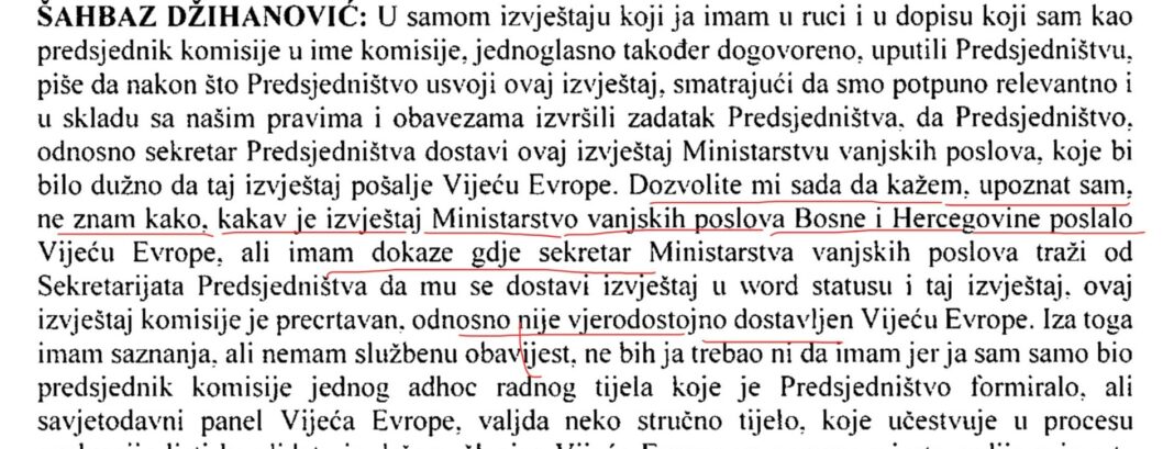 Stenogram sa sjednice Predsjedništva BiH otkriva: Ministarstvo vanjskih poslova prepravljalo dokumente za izbor bh. sudije u Strazburu?! – Istraga .ba Stenogram sa sjednice Predsjedništva BiH otkriva: Ministarstvo vanjskih poslova prepravljalo dokumente za izbor bh. sudije u Strazburu?! - Istraga .ba