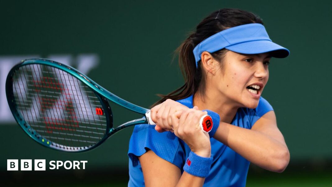 Emma Raducanu: Britanski broj jedan pretrpio poraz u prvom kolu u Strazburu nakon dva mjeseca odsustva Emma Raducanu plays a double-handed backhand