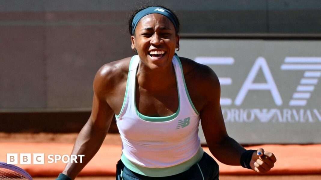 Italian Open 2026: Coco Gauff pokazuje duh da pobijedi Ivu Jović u Rimu Coco Gauff celebrates beating Iva Jovic at the Italian Open in Rome