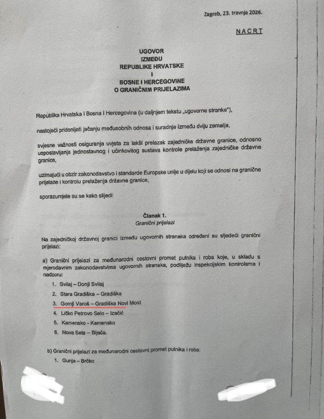 Legalizacija nezakonitog graničnog prijelaza: Konaković ujutro prijavio HDZ-ove i SNSD-ove kadrove zbog otvaranja “Gradiške”, a popodne s njima glasao da ovaj prijelaz bude dio sporazuma sa Hrvatskom! Legalizacija nezakonitog graničnog prijelaza: Konaković ujutro prijavio HDZ-ove i SNSD-ove kadrove zbog otvaranja "Gradiške", a popodne s njima glasao da ovaj prijelaz bude dio sporazuma sa Hrvatskom!