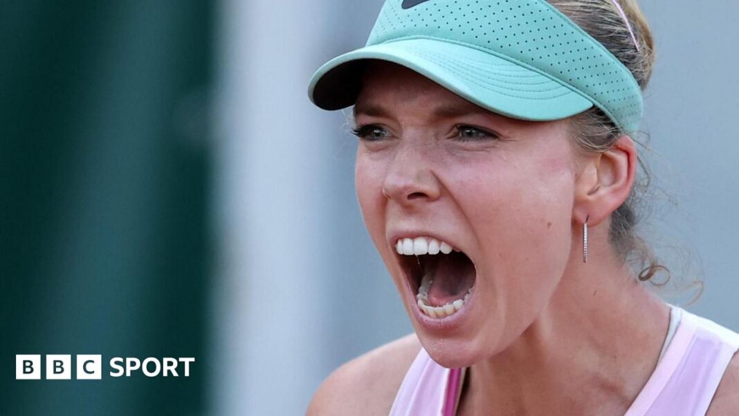 Rezultati French Opena 2026: Katie Boulter brusila je pobjedu i stigla do drugog kola Katie Boulter celebrates winning a point