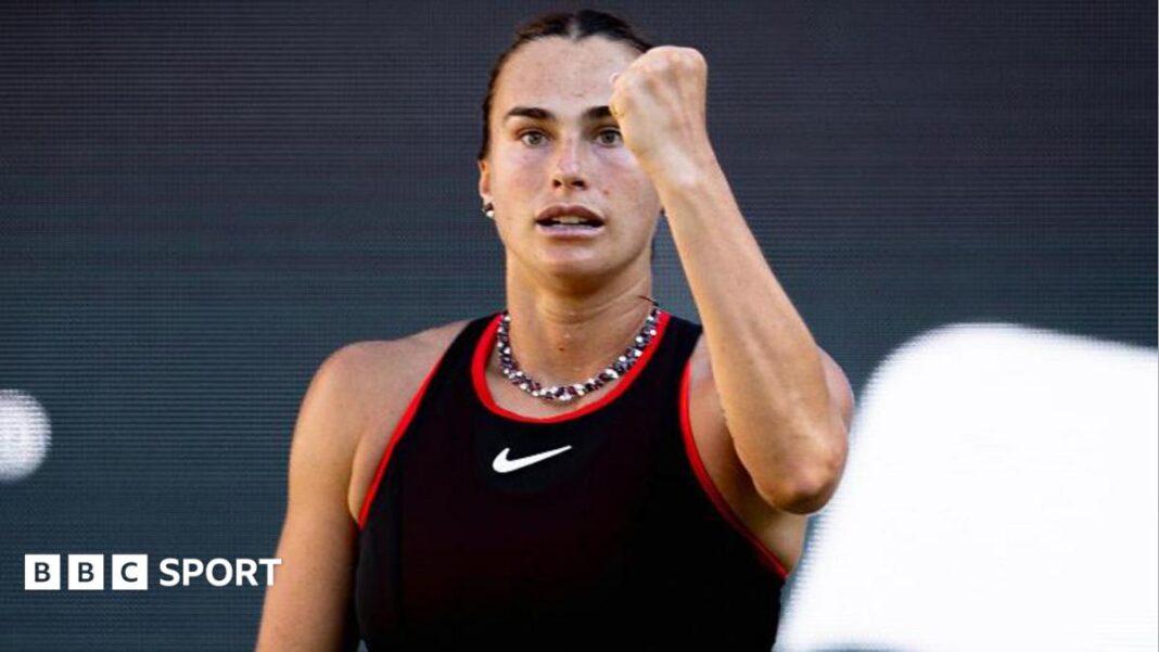 Berlin Open: Aryna Sabalenka se bori protiv Nikole Bartunkova, Jessice Pegule Aryna Sabalenka celebrates while playing against Nikola Bartunkova at the Berlin Open