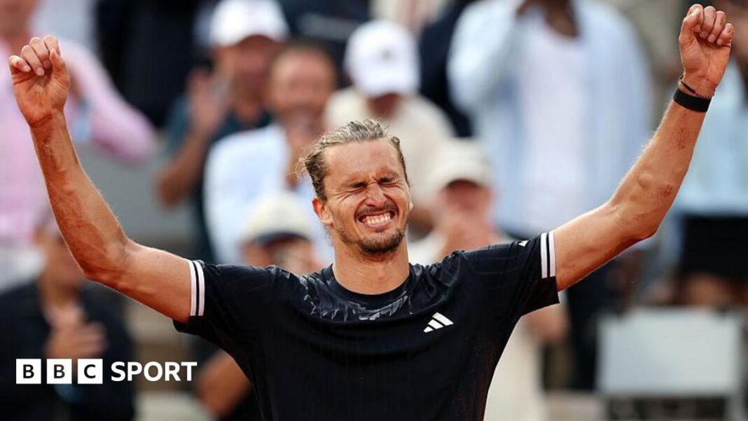 French Open 2026: Aleksandar Zverev imao je “najbolje i najgore trenutke” u svom životu na terenu Philippe-Chatrier Alexander Zverev of Germany celebrates victory over Flavio Cobolli of Italy