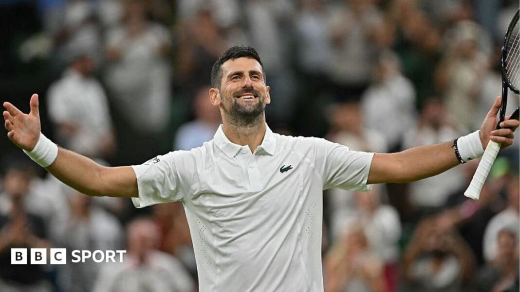 Rezultati Vimbldona 2026: Novak Đoković savladao Wu Yibinga u “izazovnom” meču prvog kola Novak Djokovic celebrates