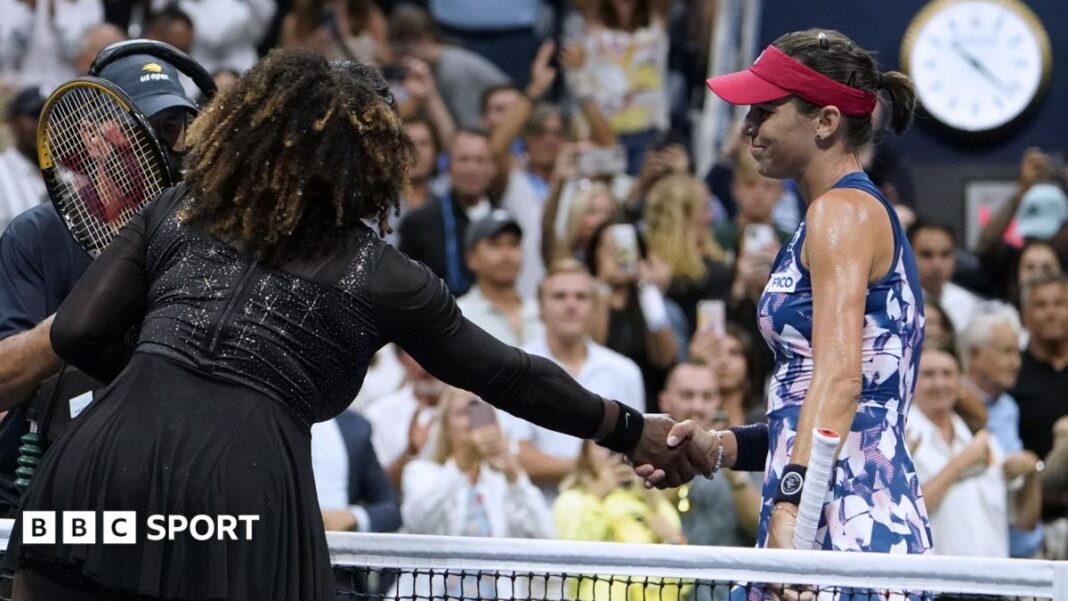 Serena Vilijams se vraća tenisu: Ajla Tomljanović razmišlja o pobedi Vilijams na US Openu 2022. Ajla Tomljanovic shakes hands with Serena Williams after beating her at the US Open in 2022