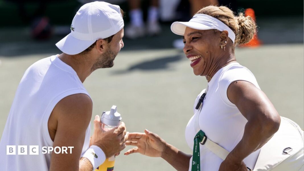 Wimbledon 2026: Serena Williams o meču Maya Joint i povratku tenisu Serena Williams speaks to Grigor Dimitrov at Wimbledon