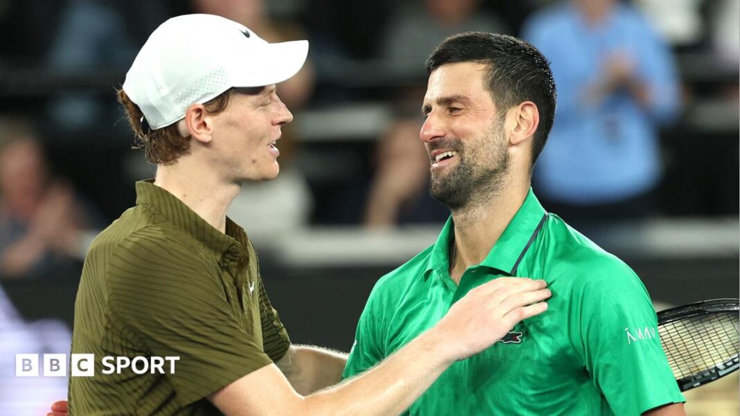 Polufinale Wimbledona 2026: Novak Đoković i Jannik Sinner se ponovo sastaju sa istorijom na kocki Jannik Sinner congratulates Novak Djokovic after their Australian Open semi-final