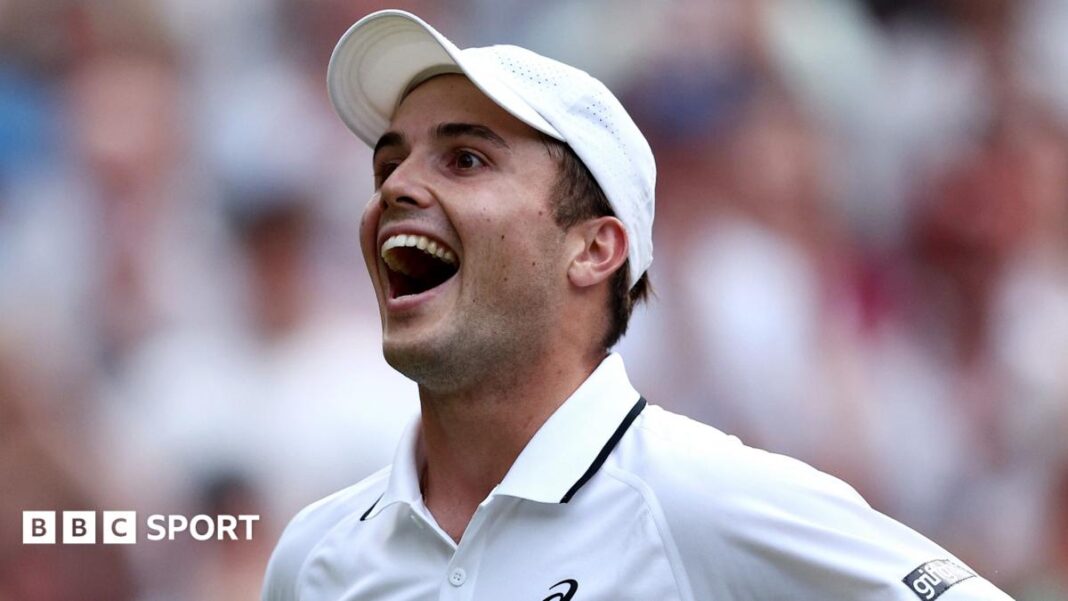 Rezultati Wimbledona 2026: Arthur Fery ‘bajka’ nastavlja pobjedom protiv Grigora Dimitrova A graphic of the British men to reach the Wimbledon quarter-finals, which include Andy Murray, Tim Henman, Cameron Norrie, Roger Taylor, Greg Rusedski and Arthur Ferry