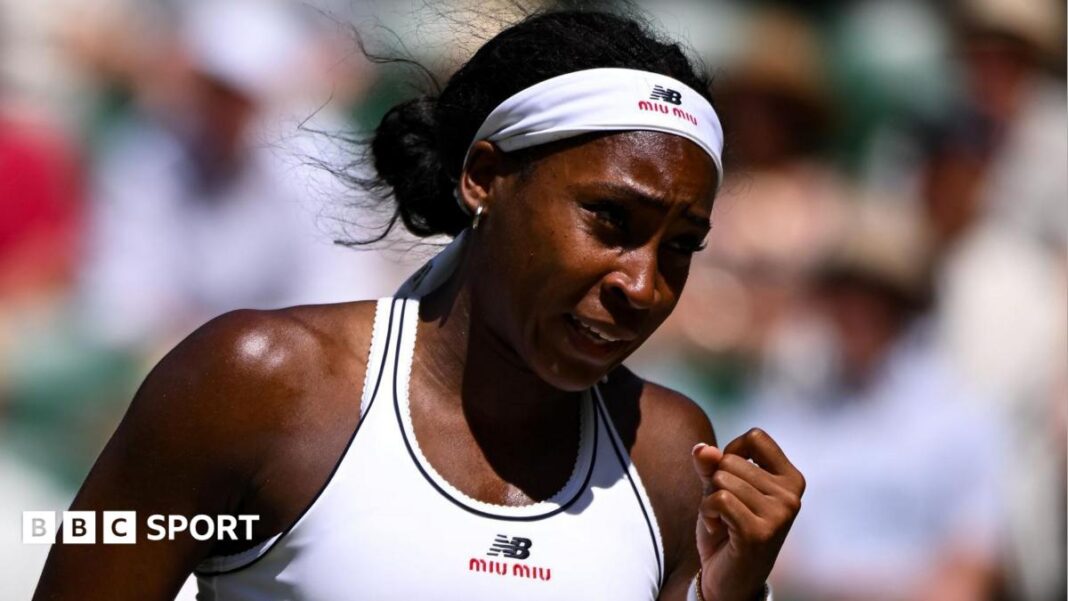 Rezultati Wimbledona 2026: Coco Gauff pobijedila Jessicu Pegulu i po prvi put stigla do polufinala Coco Gauff celebrates after winning a point against Jessica Pegula