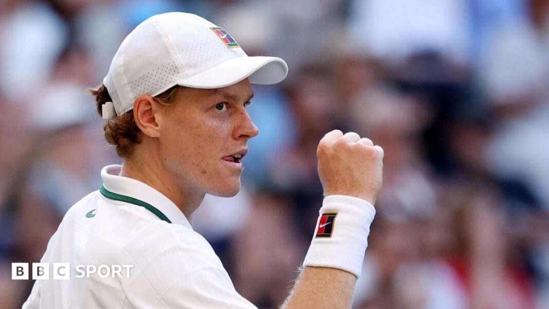 Rezultati Wimbledona 2026: Jannik Sinner prati Aleksandra Zvereva u intenzivnom finalu All England Cluba Jannik Sinner celebrates victory over Alexander Zverev